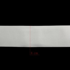 Резинка 8 см, белая  | furnitura.com.ua