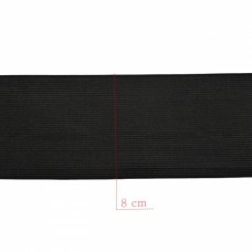 Резинка 8 см, черная | furnitura.com.ua