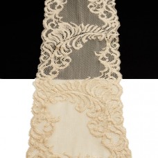 Кружево Италия бежевое, 14 см | furnitura.com.ua