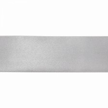 Лента атласная серая, 7 см 
