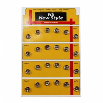 Кнопка пришивная никель, 6 мм - furnitura.com.ua