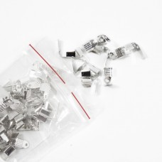 Крепление-зажим для бижутерии, 4 мм, серебро  | furnitura.com.ua