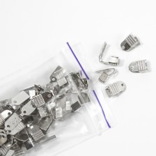 Крепление-зажим для бижутерии, 5 мм, серебро