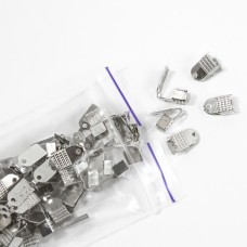 Крепление-зажим для бижутерии, 5 мм, серебро | furnitura.com.ua