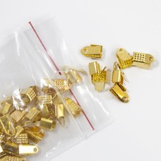 Крепление-зажим для бижутерии 4 мм, золото  | furnitura.com.ua
