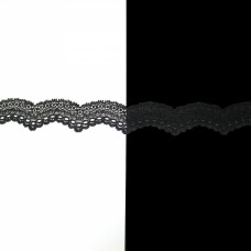 Мереживо Франція арт.189,чорне,ширина 2,5 см | furnitura.com.ua