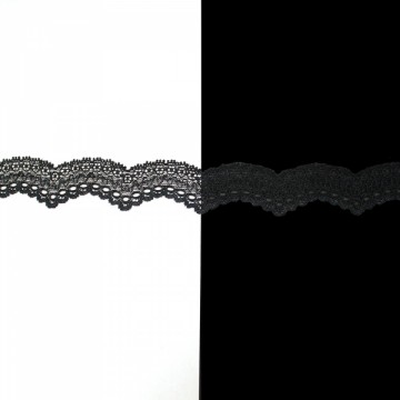 Мереживо Франція арт.189,чорне,ширина 2,5 см - furnitura.com.ua