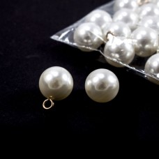 Ґудзик перлинка на металевій золотій ніжці | furnitura.com.ua