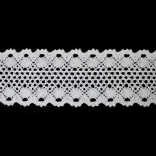 Мереживо кроше біле, 9 см | furnitura.com.ua