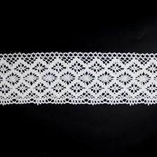 Кружево Кроше арт 154 белое,шир. 8 см, в боб 9 м