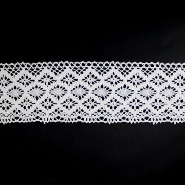 Кружево Кроше арт 154 белое,шир. 8 см, в боб 9 м - furnitura.com.ua