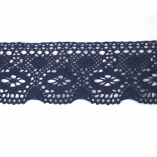 Кружево Кроше синее, 8 см