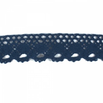 Мереживо кроше синє, 4.5 см - furnitura.com.ua