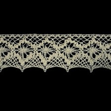 Кружево Кроше арт.166 натуральное,шир. 5,5 см, в боб. 9 м