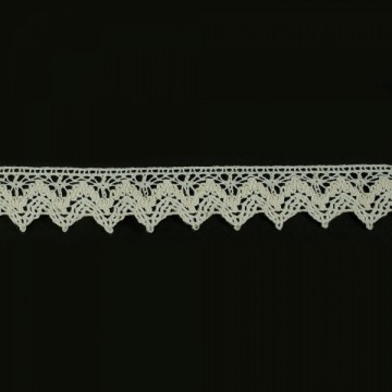 Кружево Кроше натуральное, 2-3 см - furnitura.com.ua