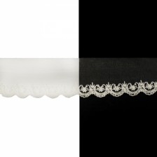 Кружево прошва не отбеленная, основа сетка , 6 см