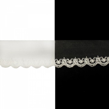 Кружево прошва не отбеленная, основа сетка , 6 см - furnitura.com.ua