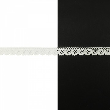 Кружево Кроше арт. 196,белое,ширина 1-1,5 см, в боб 25 м. - furnitura.com.ua