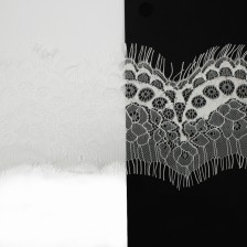 Кружево Zira шантильи арт.068,белое,шир. 10-14 см, купон 3 м