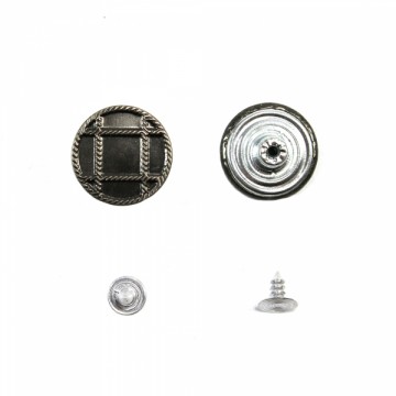 Гудзик чорний нікель, 20 мм - furnitura.com.ua