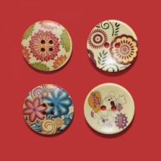 Пуговица деревянная круглая дерево | furnitura.com.ua