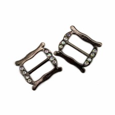 Рамка регулятор черный никель,15 мм | furnitura.com.ua