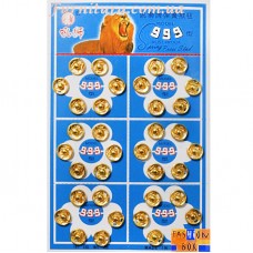 Кнопка пришивна на листах D10мм золото | furnitura.com.ua