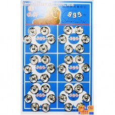 Кнопка пришивна на листах D 10мм нікель | furnitura.com.ua