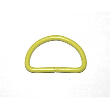 Полукольцо с эмалью 25мм жёлтое - furnitura.com.ua