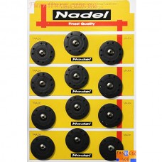 Пришивна кнопка на пластиковій основі D26мм. чорна | furnitura.com.ua