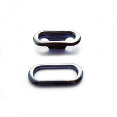 Блочка оксид, 15мм овальна + кільця,1000 шт | furnitura.com.ua