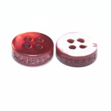 Ґудзик червоний черепашок, 10 мм | furnitura.com.ua