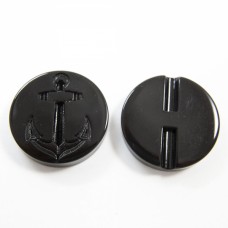Гудзик чорний, 30 мм | furnitura.com.ua