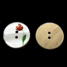 Гудзик черепашка біла, 22 мм | furnitura.com.ua