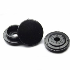 Кнопка пластикова чорна, 12,5 мм | furnitura.com.ua