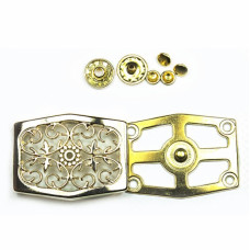 Кнопка ажурна ромб, золото, 4.5х3.3 см | furnitura.com.ua