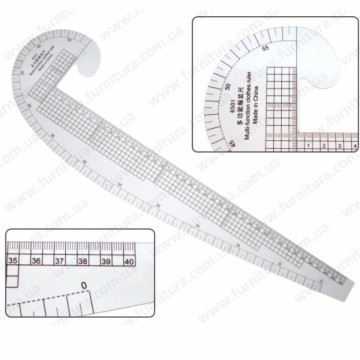 Лінійка лекальна пластикова №6501 - furnitura.com.ua