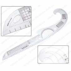 Лінійка лекальна пластикова №3250 | furnitura.com.ua