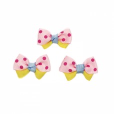 Аппликация бантик разноцветный 3,5х6,5 см | furnitura.com.ua