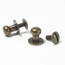 Кнопка кобурна, декор І 038, антик, ціна за шт. | furnitura.com.ua