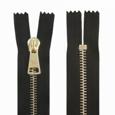 Молния Lux металл 12 см тип 5,цвеи 580 черн.+зол. | furnitura.com.ua