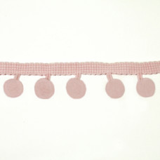 Стрічка з помпонами рожева, 2см | furnitura.com.ua