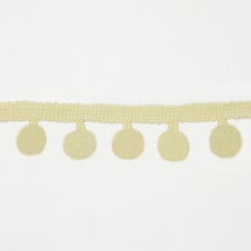 Стрічка з помпонами жовта крайола, 2см | furnitura.com.ua