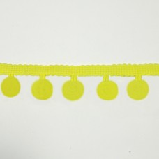 Стрічка з помпонами жовта | furnitura.com.ua