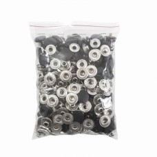 Кнопка середня Alfa з чорним капелюшком, 15 мм | furnitura.com.ua