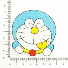 Клейова аплікація веселий кіт блакитний | furnitura.com.ua