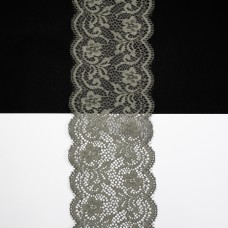 Мереживо арт.176,сіре стрейч,шир. 7 см | furnitura.com.ua