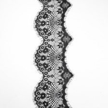 Кружево Zira шантильи, черное 8-10 см