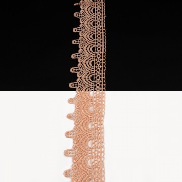 Мереживо арт Н1259 оранжеве,шир. 5 см (боб. 9 м) - furnitura.com.ua