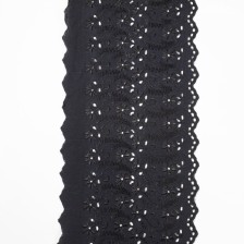Мереживо арт Н615 чорне(прошва) шир. 14 см (боб. 9 м)
